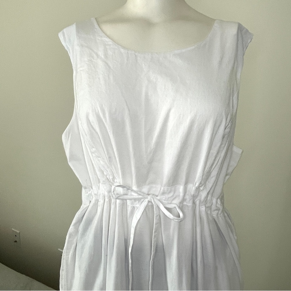 White 100% cotton tiered dress: ready for dye!